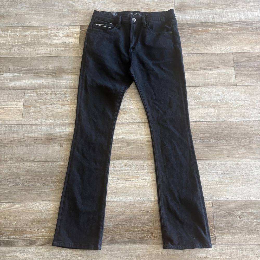 Cult of Individuality Jeans Lenny Boot 603 Mens 33x34 Black Denim Embroidery EUC